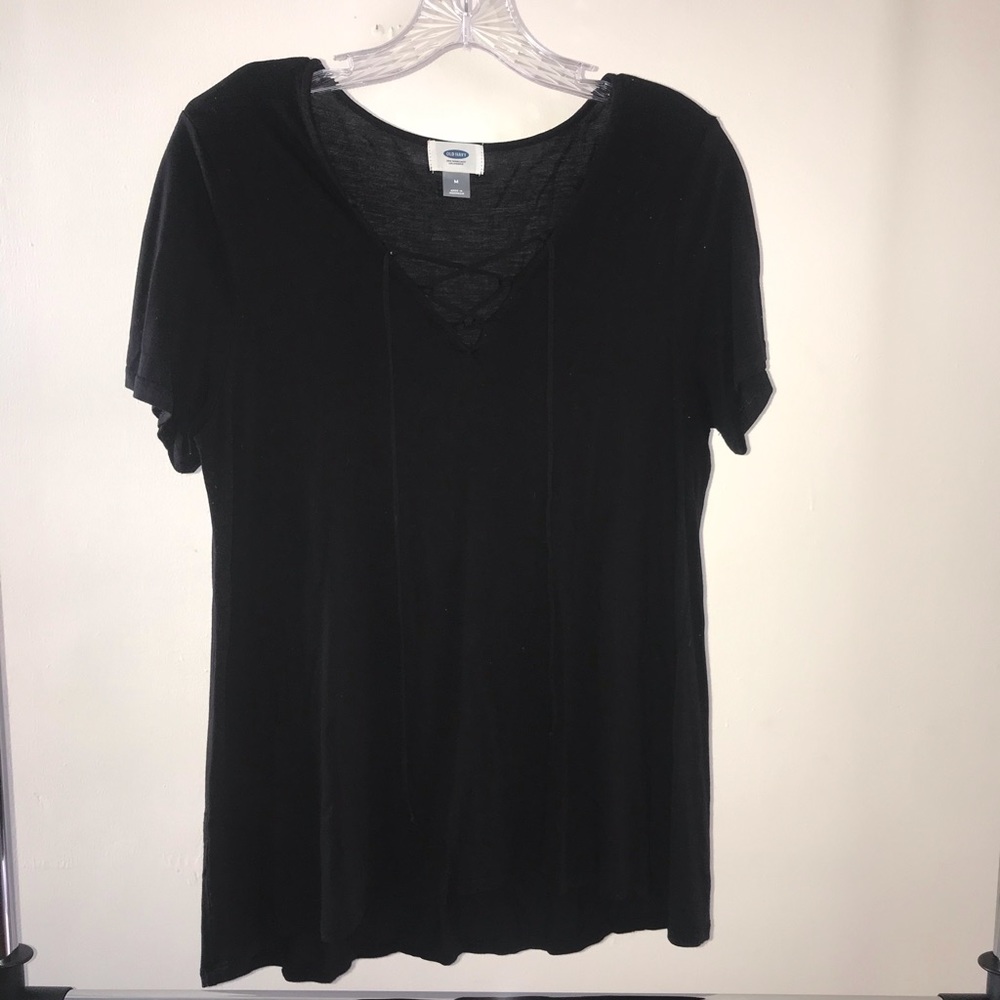 black v-neck